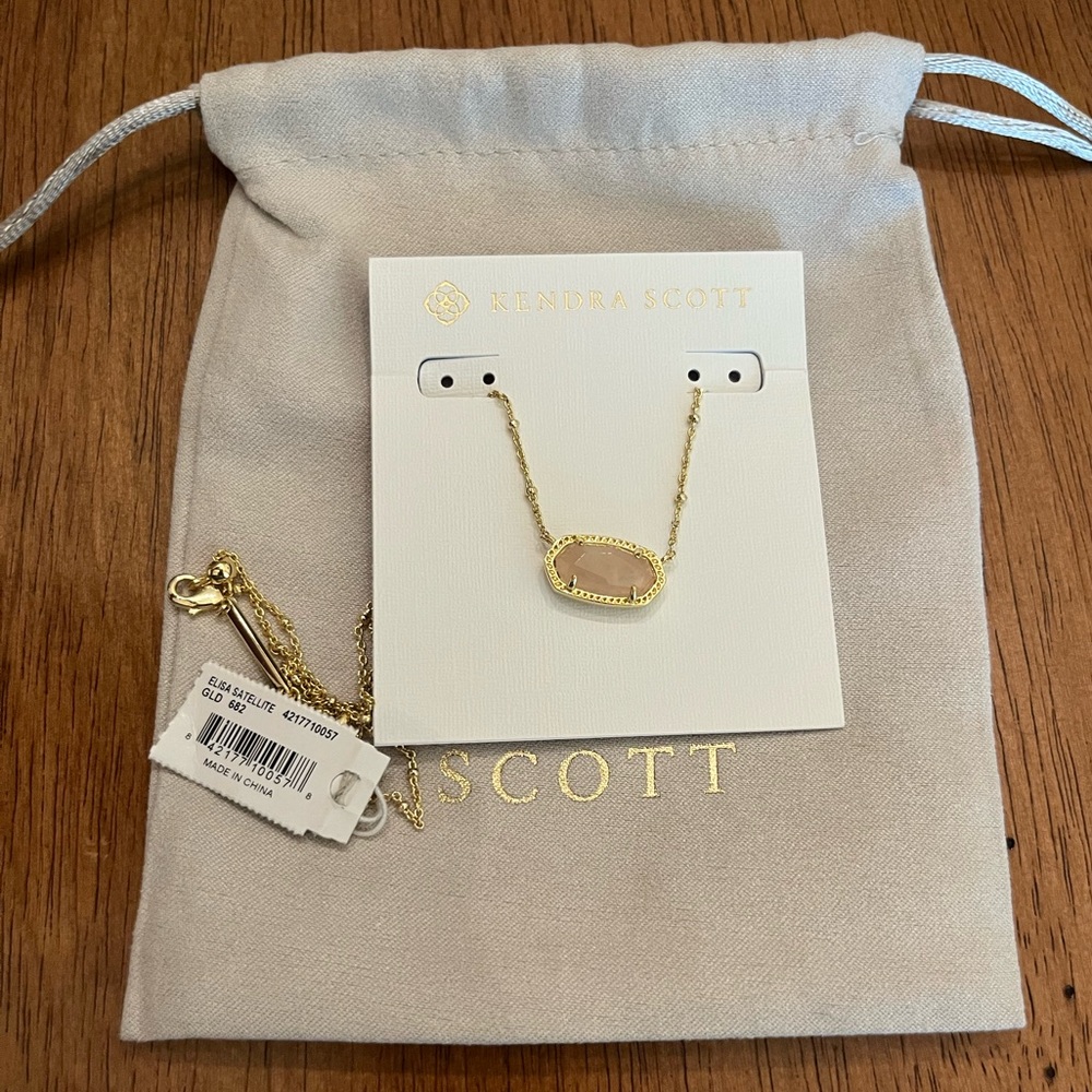 NEW Kendra Scott Elisa Satellite Pink Necklace